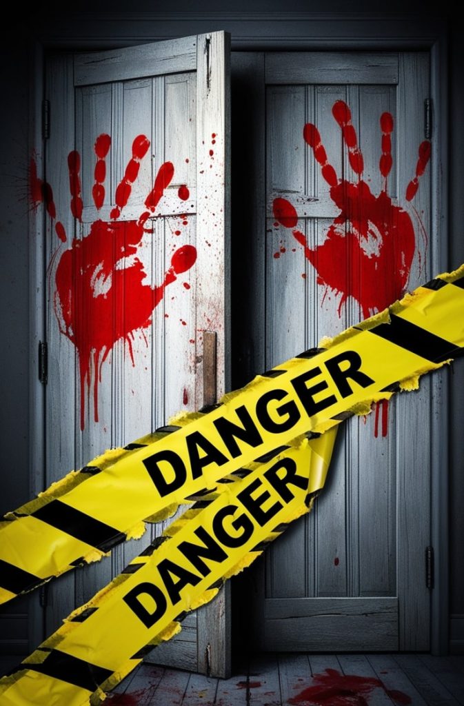 Bloody Handprint Door
