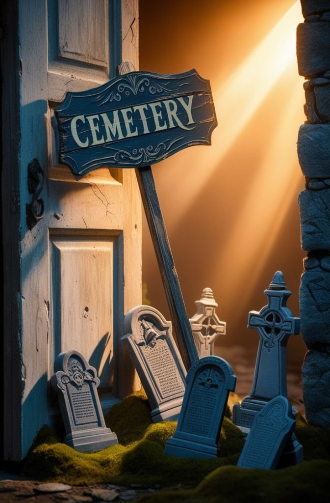 Cemetery Gate Sign