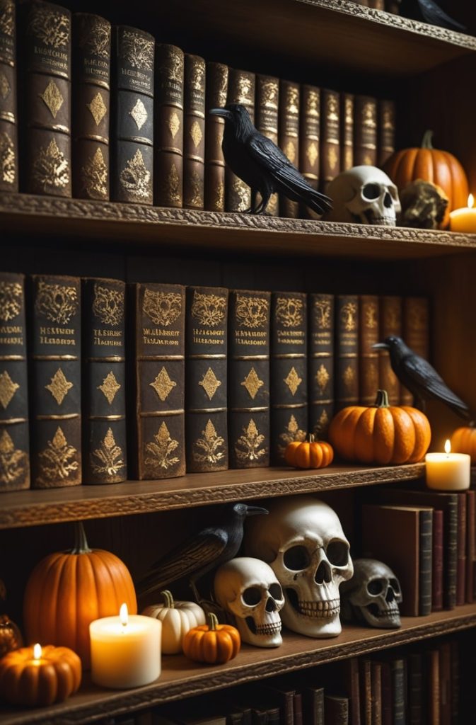 Creepy Bookshelf Display