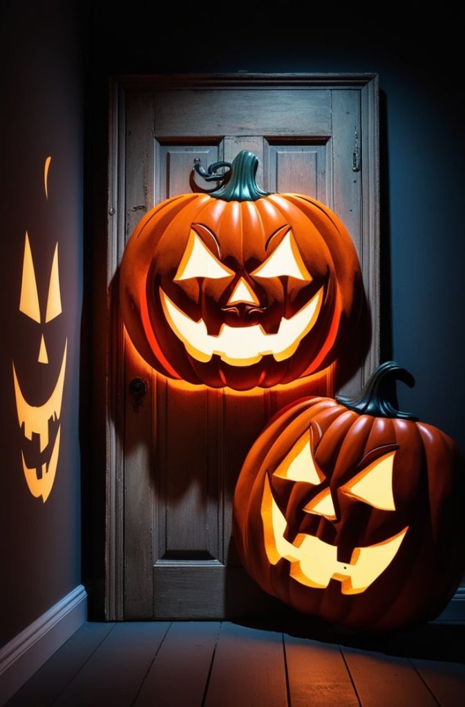 Light-Up Pumpkin Sign