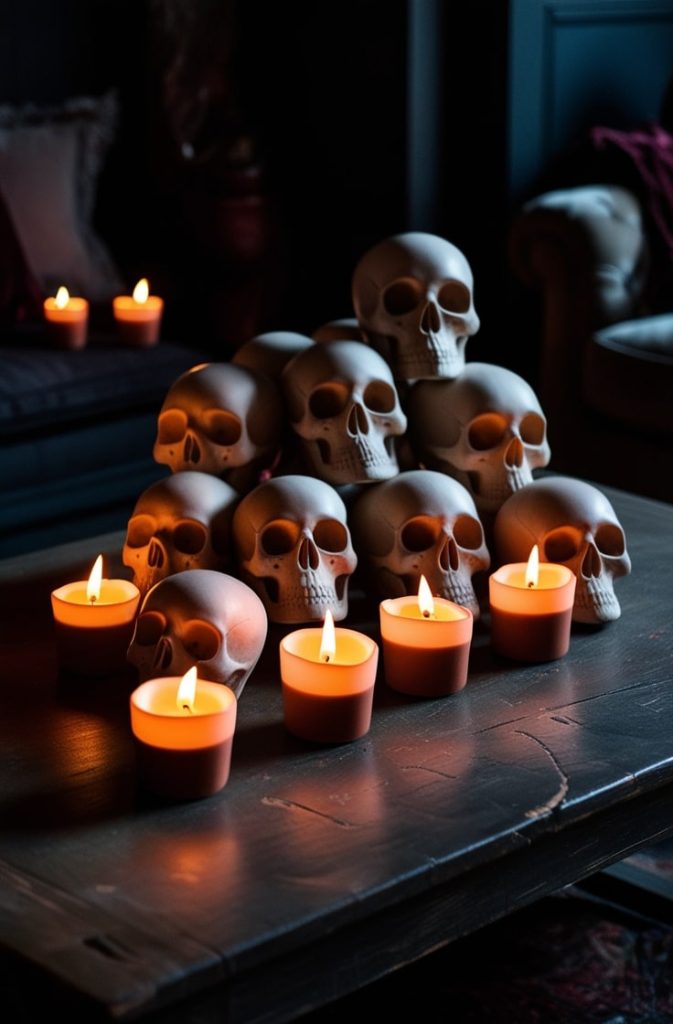 Skull Candle Holders