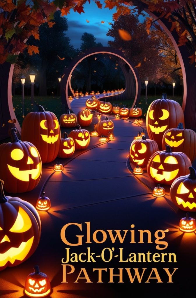 Glowing Jack-o'-Lantern Pathway