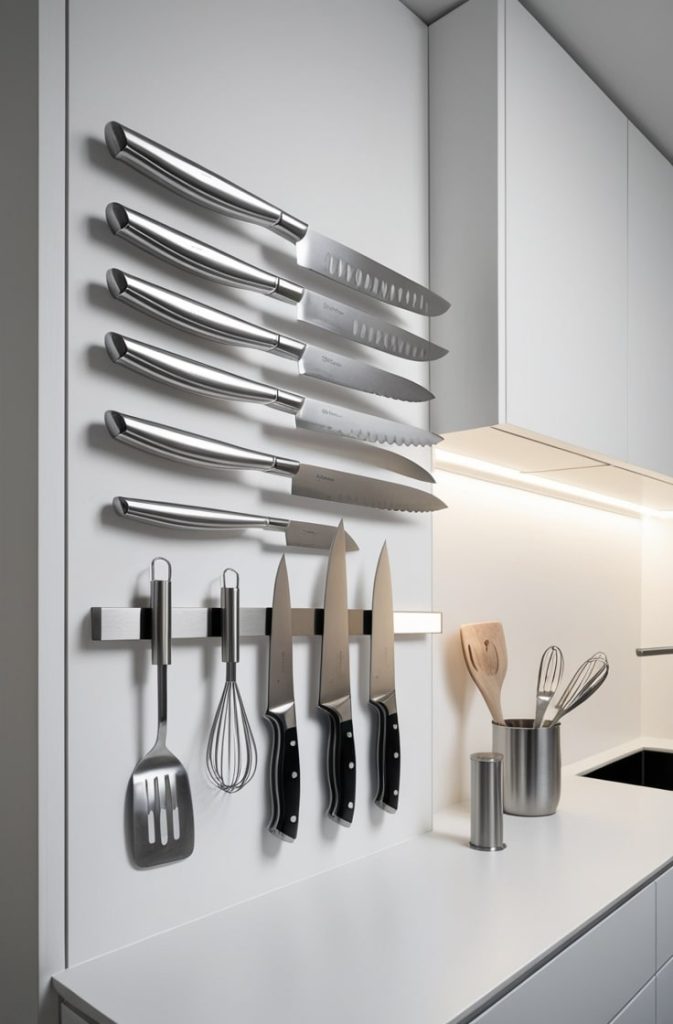 Magnetic Strips for Knives and Utensils