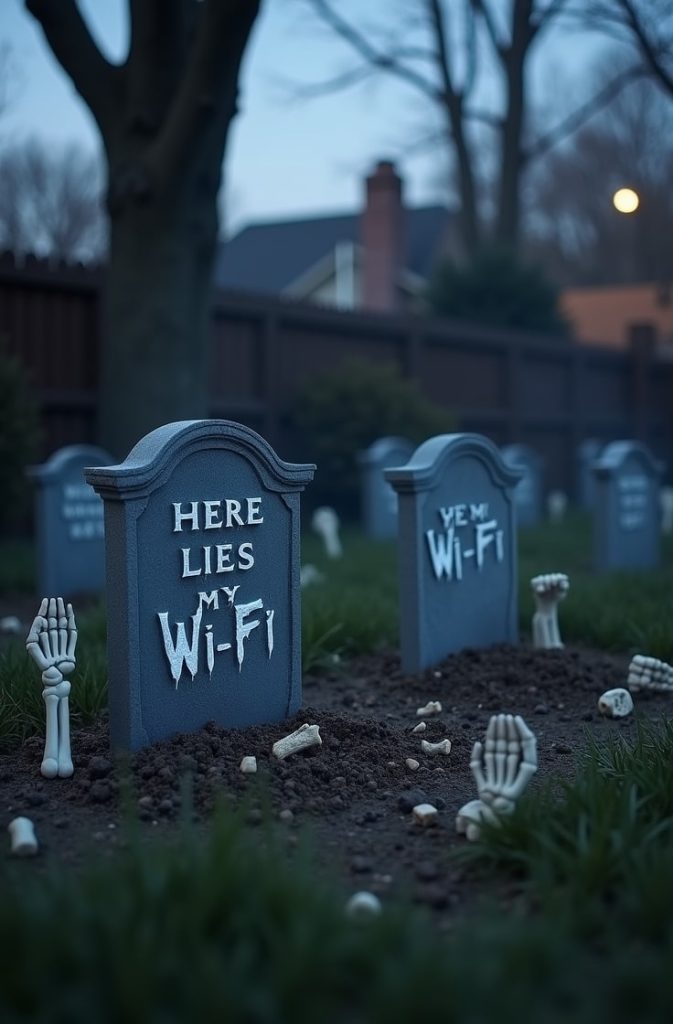 Spooky Graveyard Scene