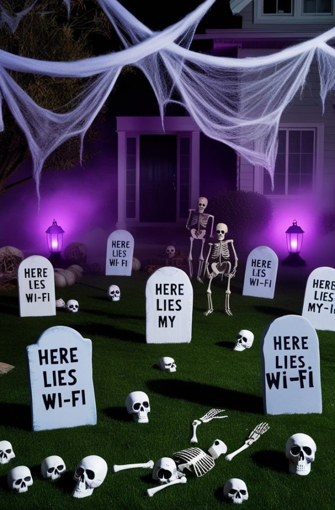 Spooky Graveyard Scene