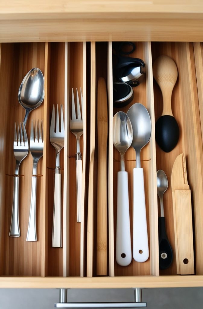 Expandable Drawer Dividers for Cutlery