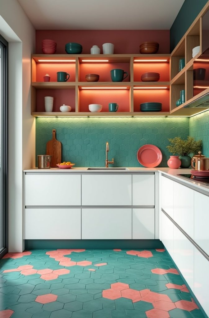 Geometric Hexagon Mosaic