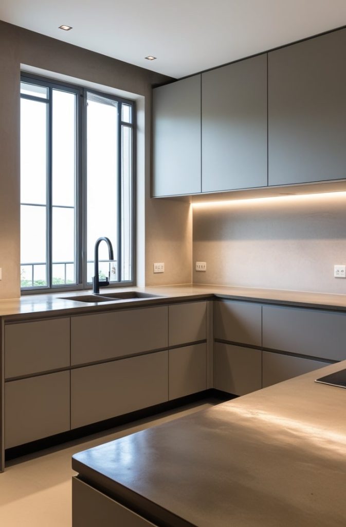 Handleless Push-to-Open Cabinets