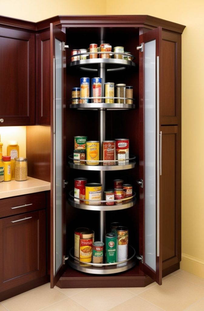 Lazy Susan Turntables for Corner Storage