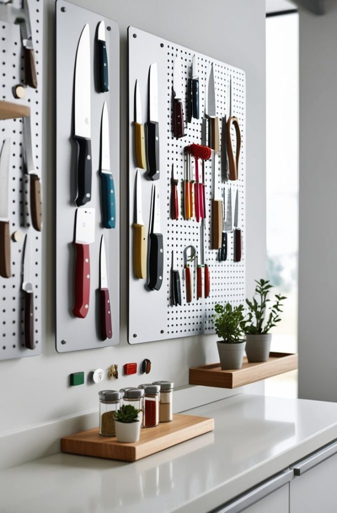 Magnetic or Pegboard Wall