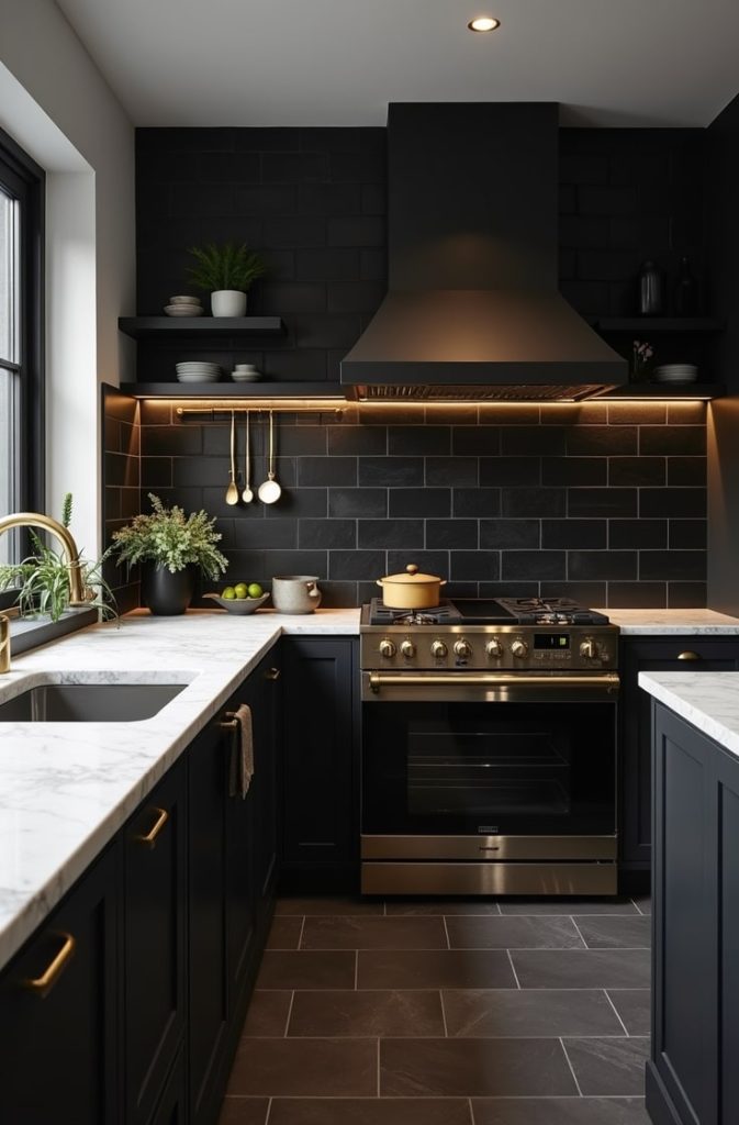 Matte Black Subway Porcelain