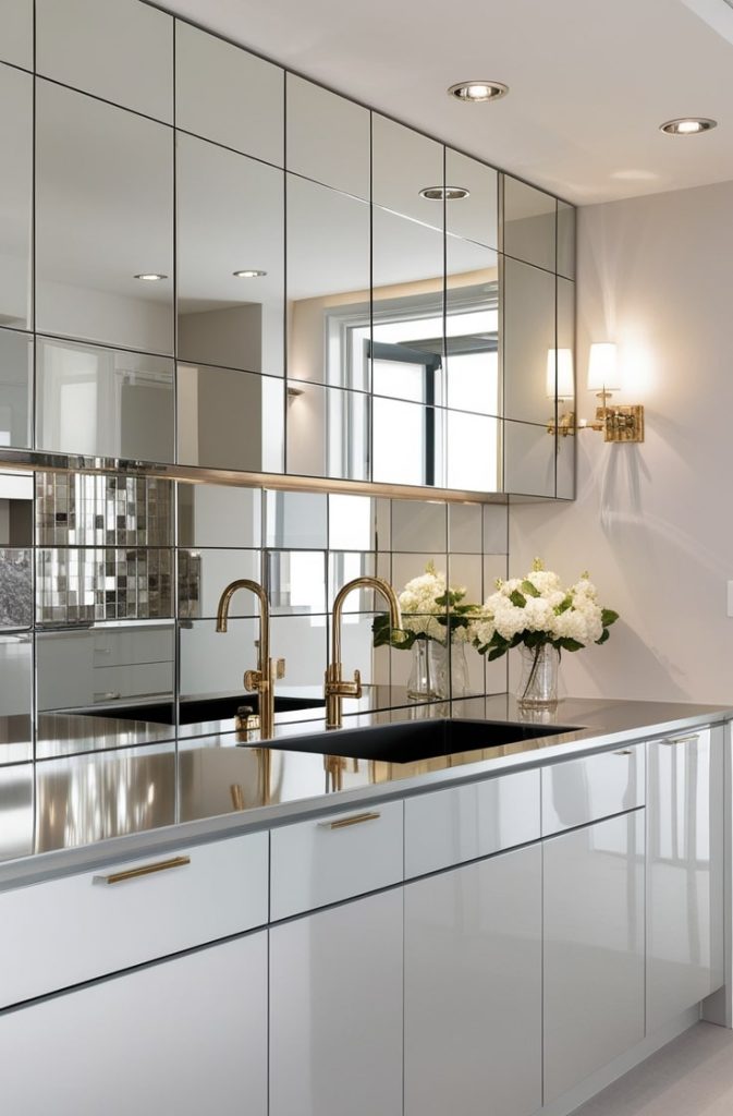 Metallic or Mirrored Accents