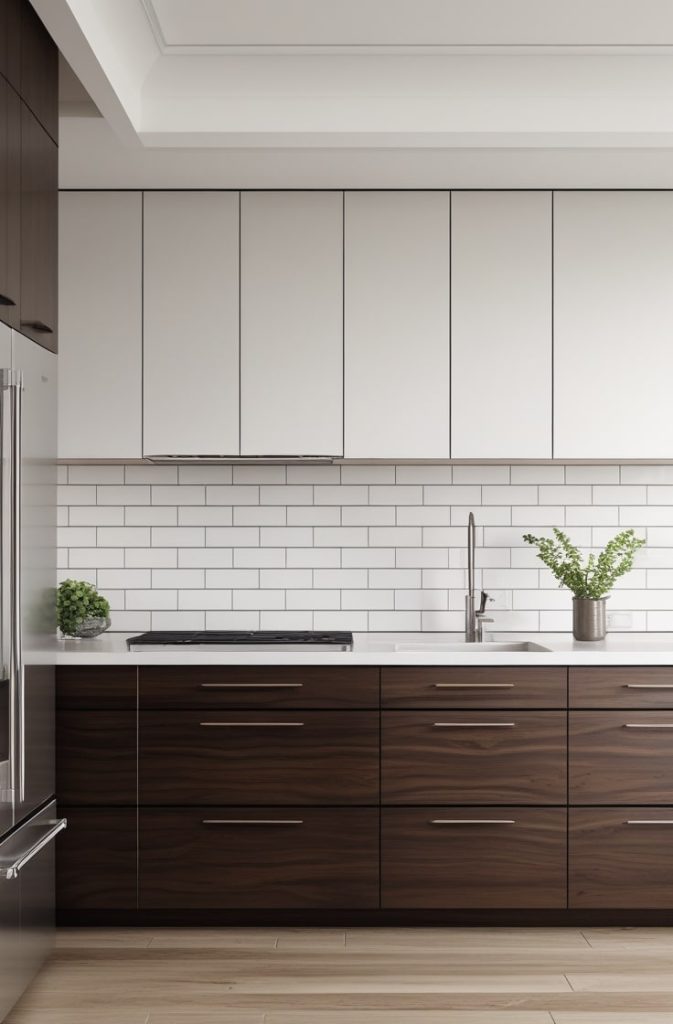 Modern Minimalist with Dark Walnut Cabinets