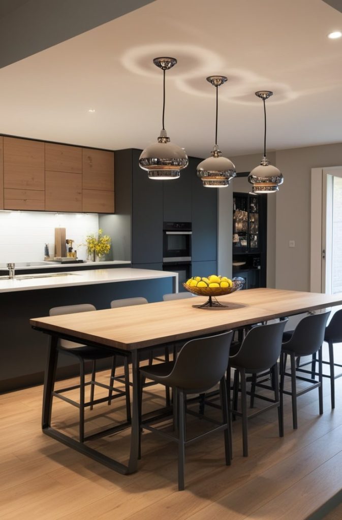 Open-Concept Island with Dining Table