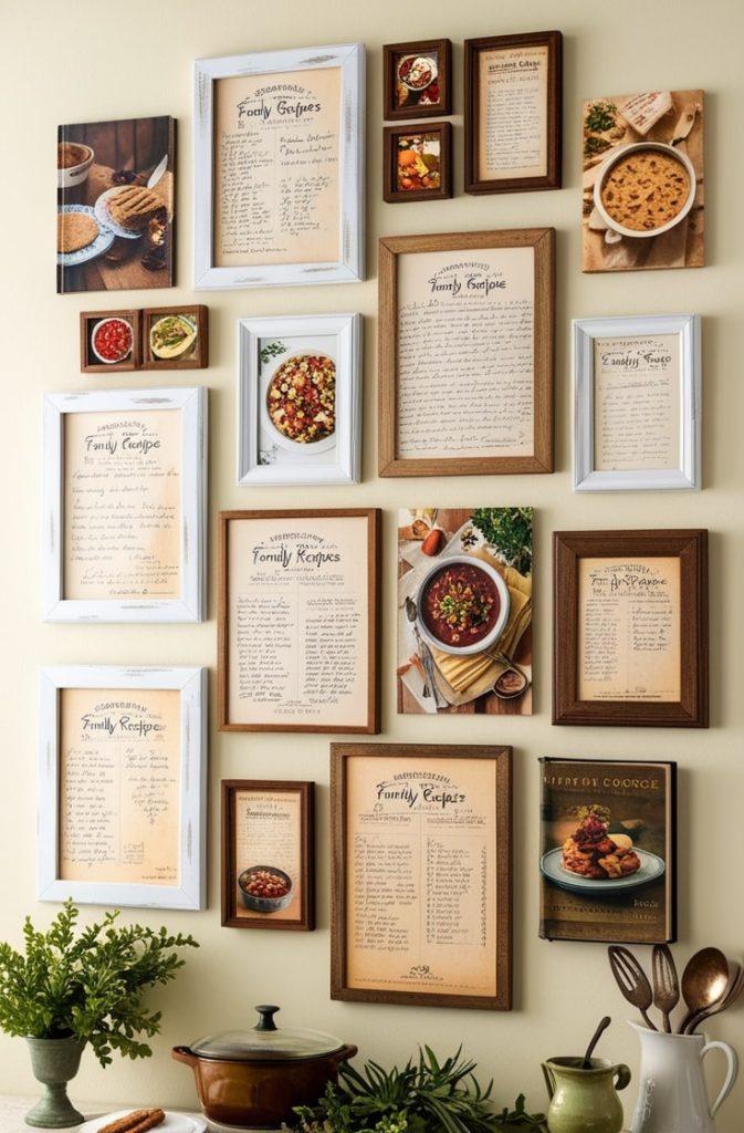 Photo Wall of Family Recipes