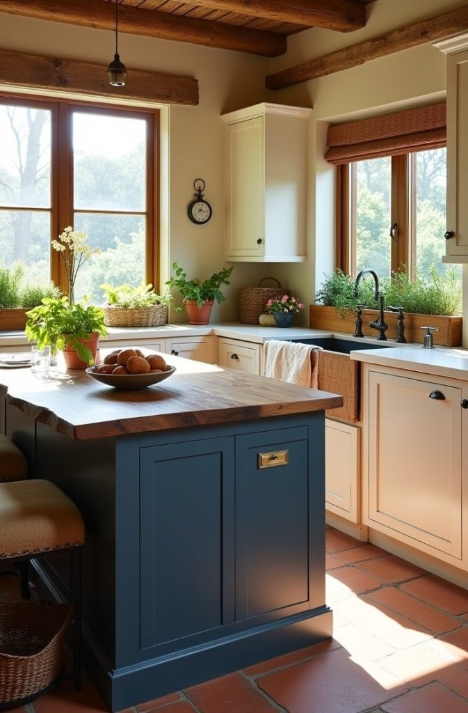 Stormy Blue Farm-to-Table Island