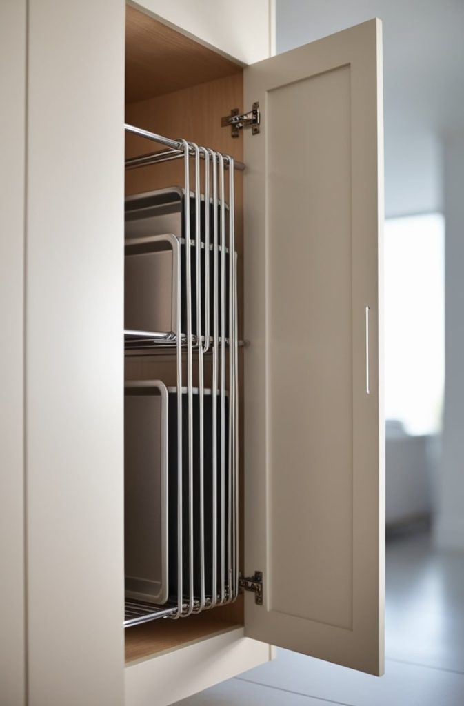 Tension Rod Dividers for Baking Sheets