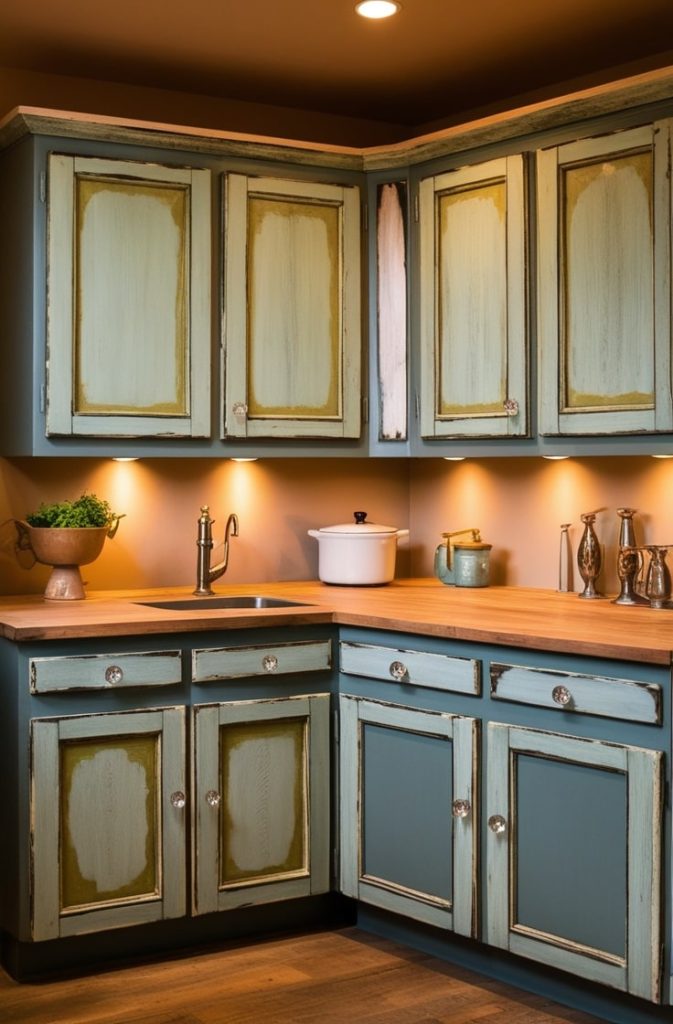 Vintage Distressed Cabinets
