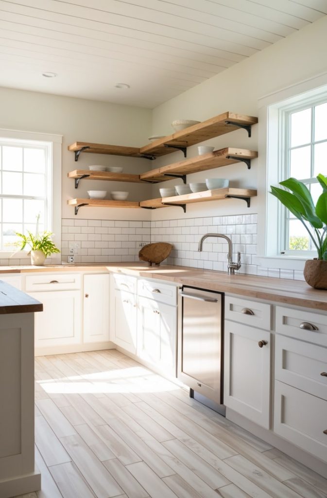 Whitewashed Farmhouse Planks