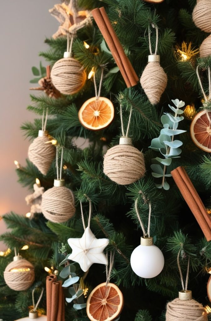 DIY Rustic Tree with Handmade Ornaments