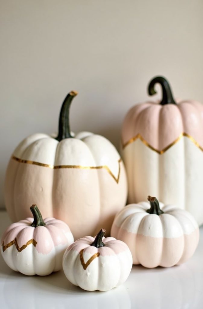 Gold Geometric Pumpkin
