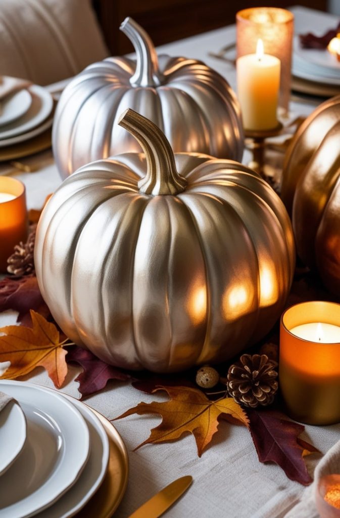 Metallic Elegance Pumpkin