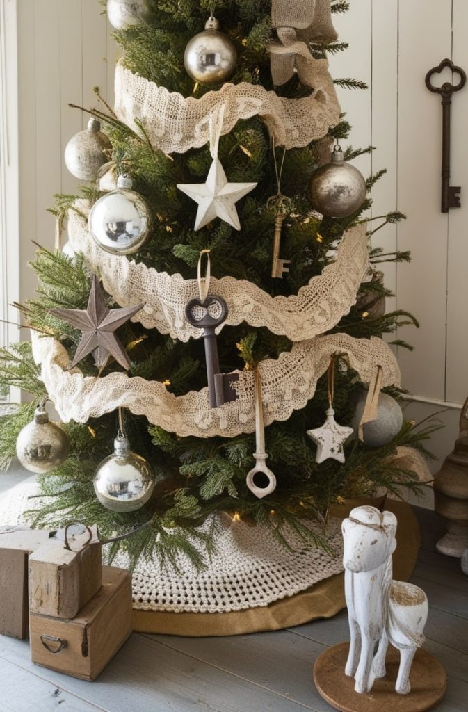 Vintage Rustic Tree with Antique Touches