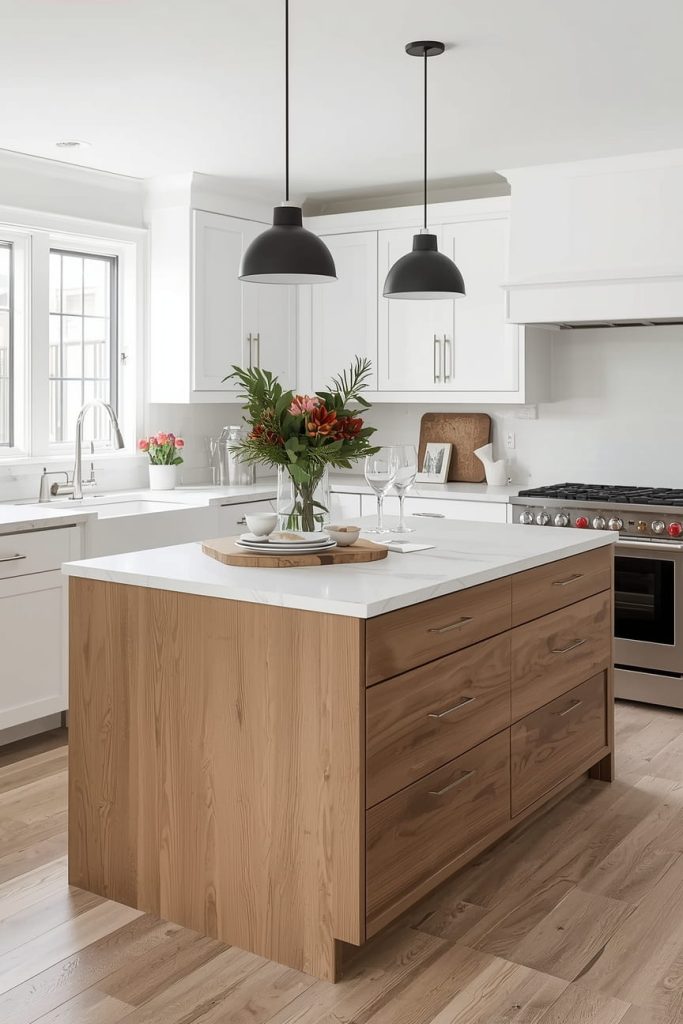 Beige or Taupe Kitchen Island