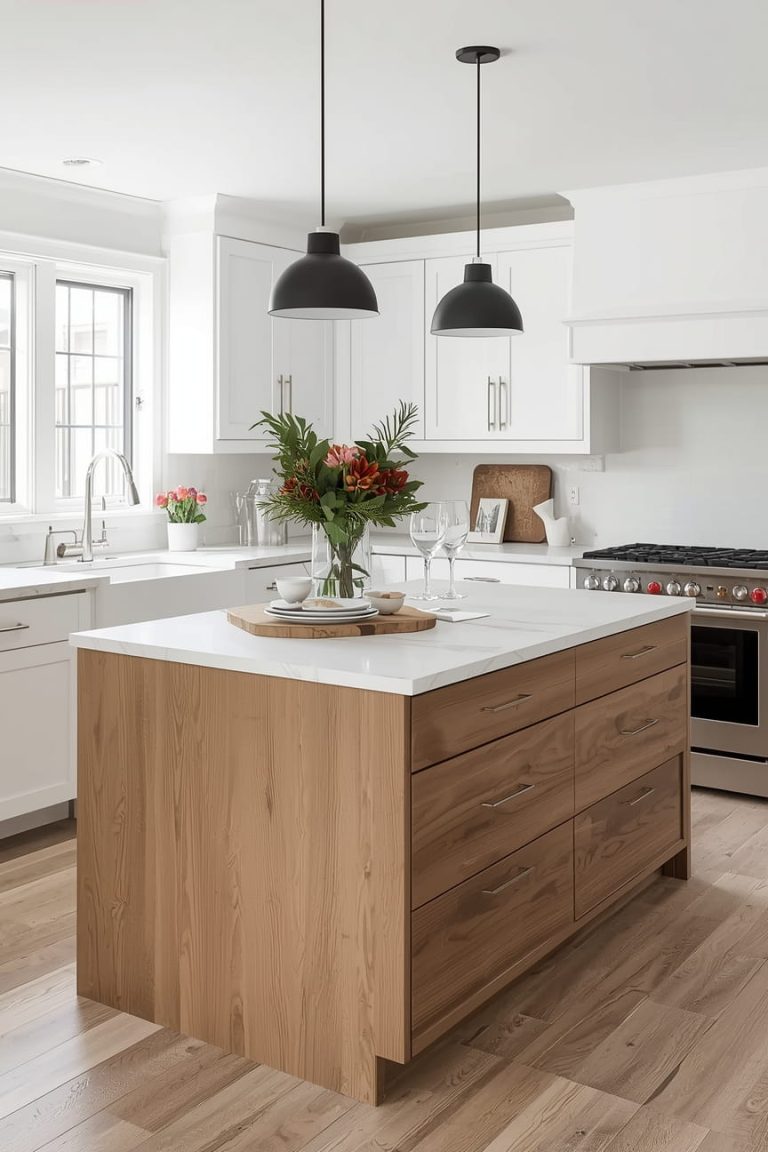 Beige or Taupe Kitchen Island