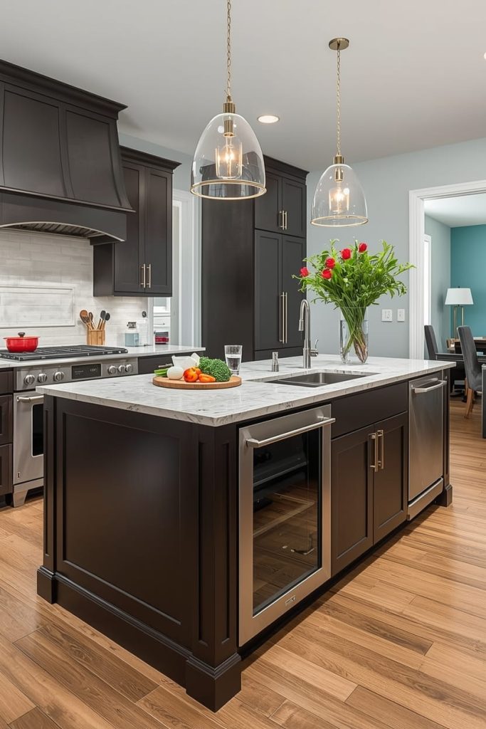 Compact Dishwasher Kitchen Island for Small Homes