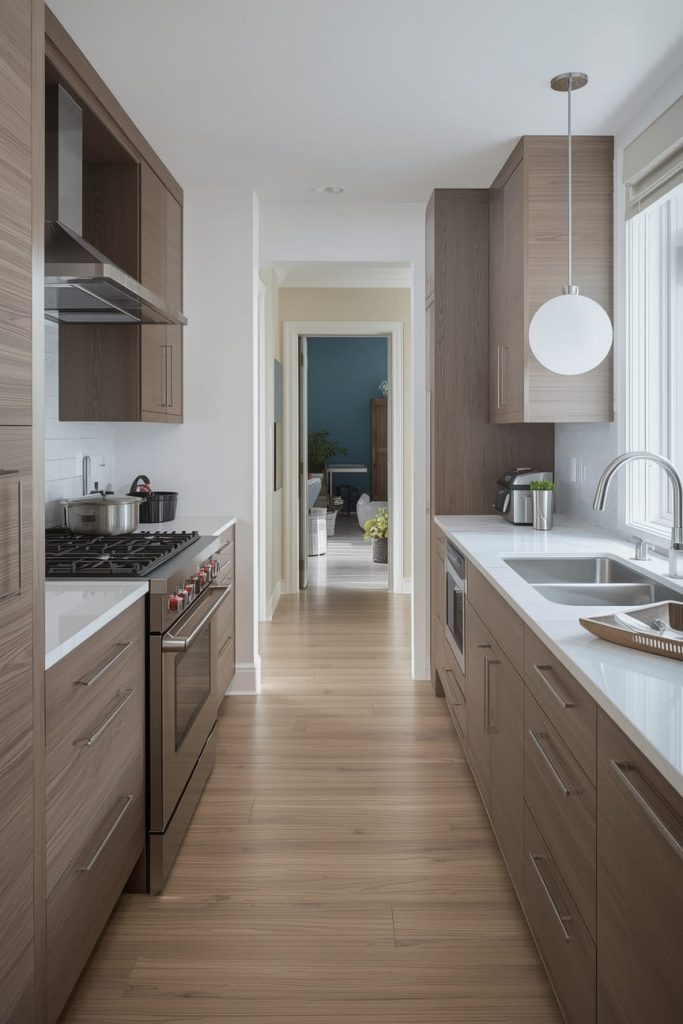 Compact Kitchen Island for Narrow Kitchen Layouts