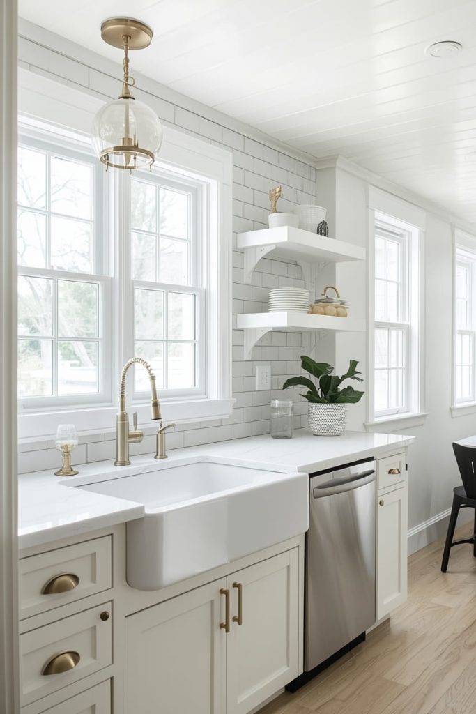 Contemporary Kitchen Island Sink and Dishwasher Design