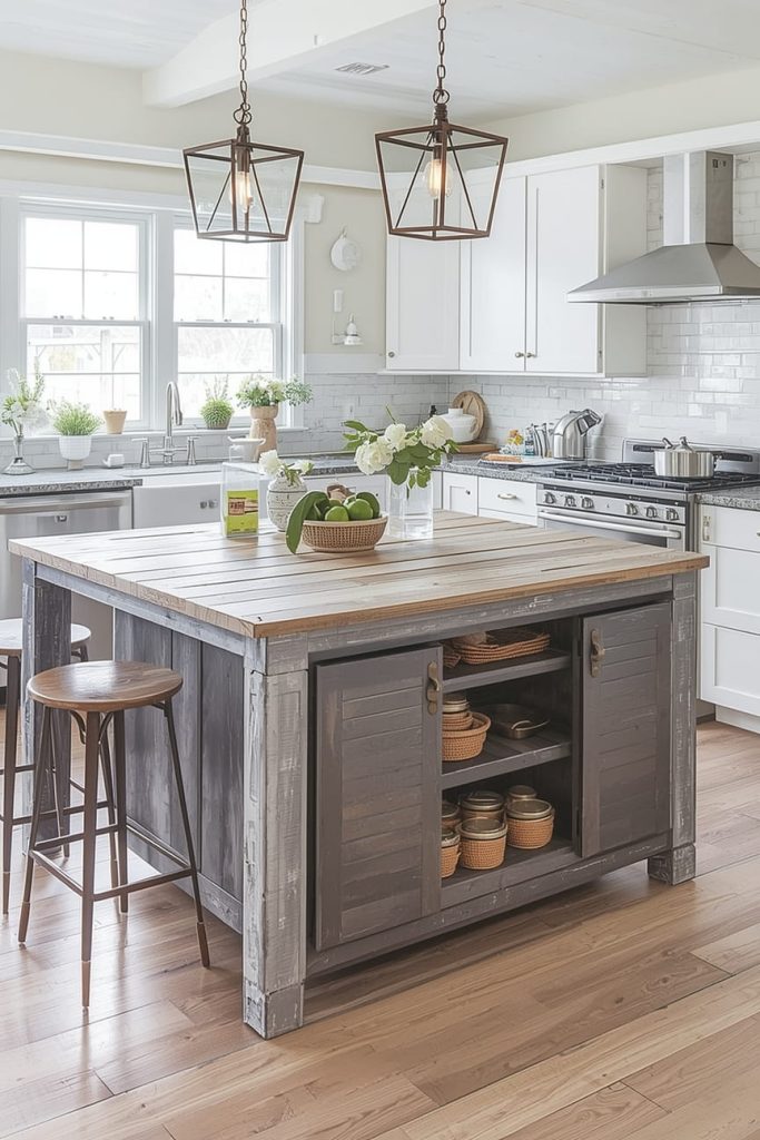 DIY Rustic Kitchen Island for Budget-Friendly Style