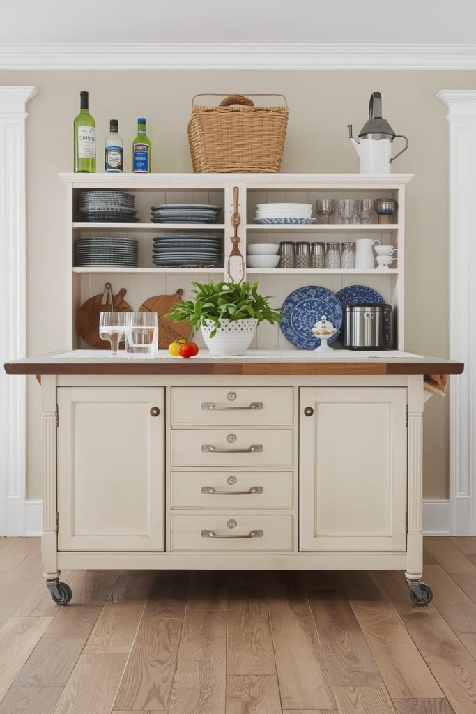 Farmhouse Portable Kitchen Island