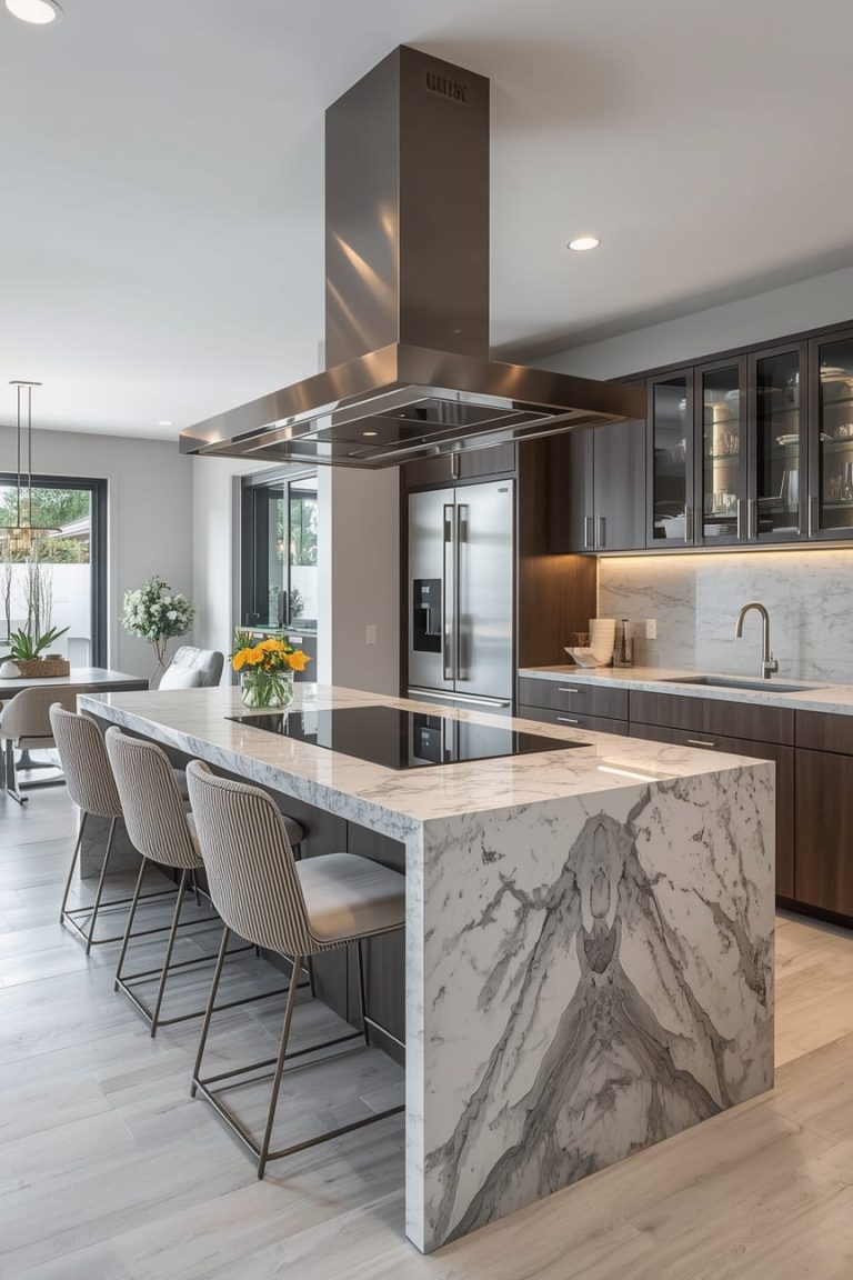 Induction Cooktop Kitchen Island for Sleek Efficiency