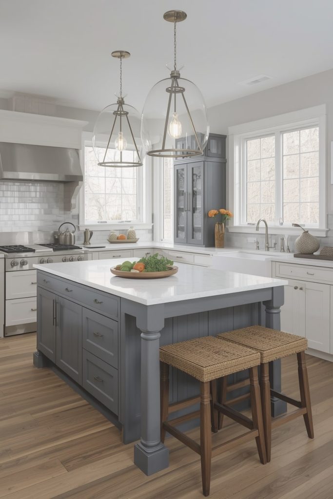 Kitchen Island and Table Combo with Seating