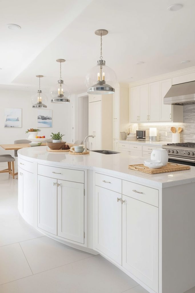 L-Shaped Kitchen Island – Zoned and Functional