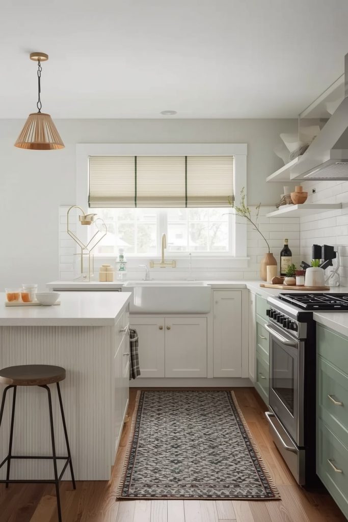 L-Shaped Small Kitchen With Peninsula for Better Flow