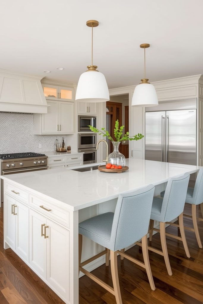 Large Kitchen Island Ideas with Seating for Entertaining