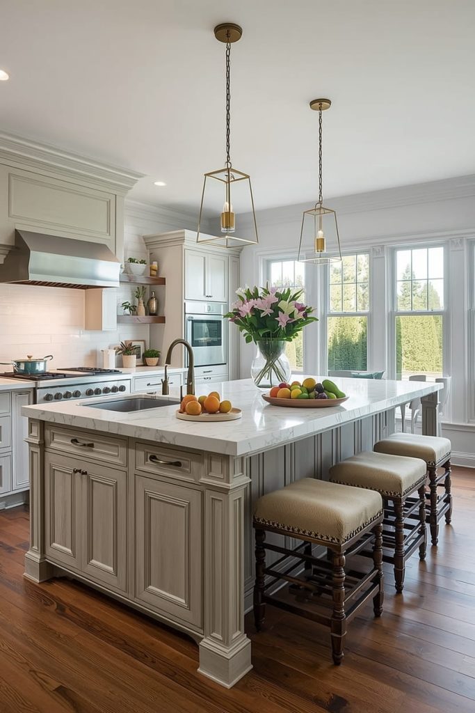  Large Kitchen Island with Cooktop as a Statement Feature