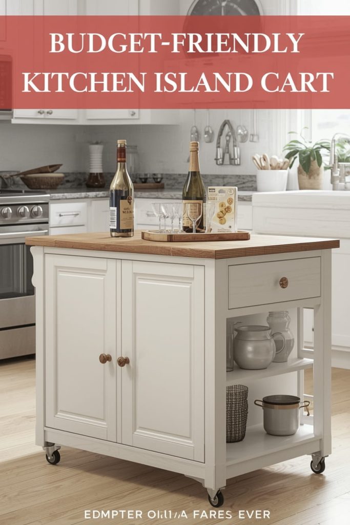 Narrow Kitchen Island Cart for Small Kitchens