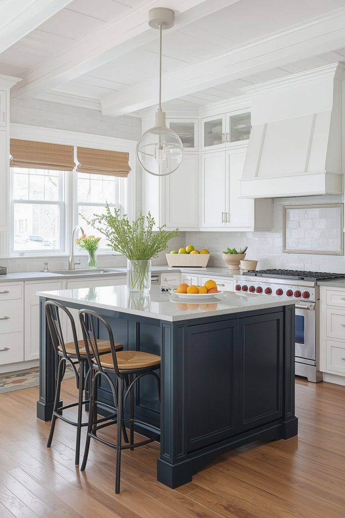 Oval or Round Kitchen Island – Ideal for Small or Social Kitchens