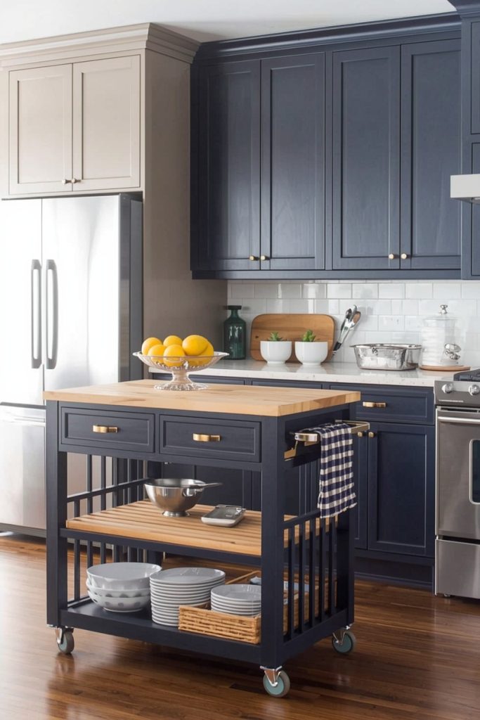  Rolling Kitchen Island Cart with Storage