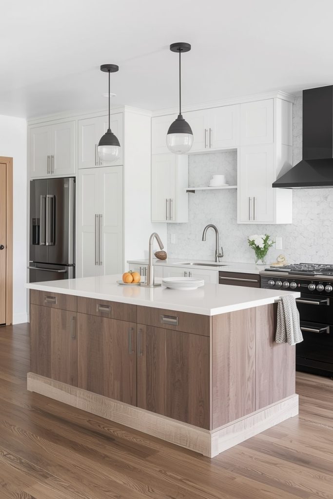 Scandinavian Accent Kitchen Island Inspired by IKEA