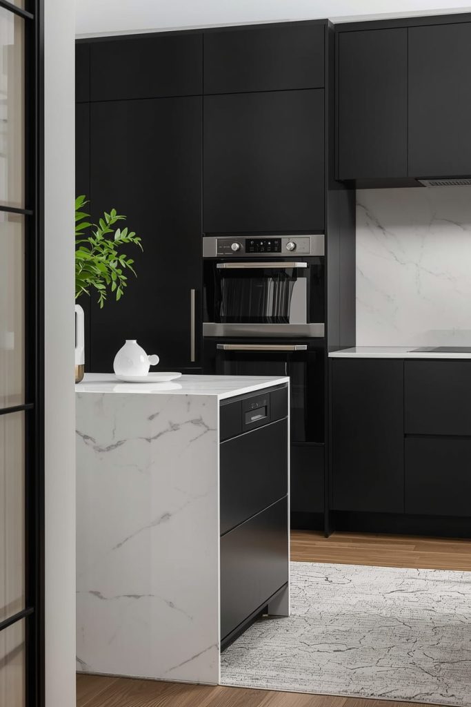 Slim Kitchen Island with Seating for Two