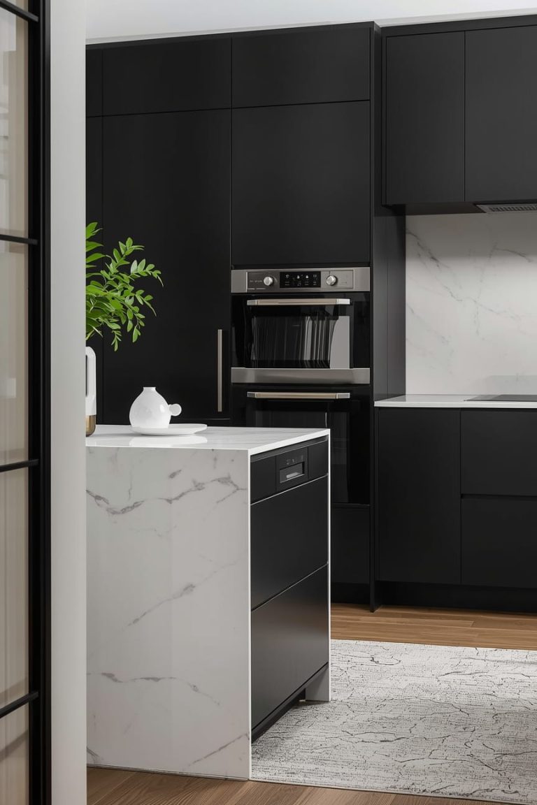 Slim Kitchen Island with Seating for Two