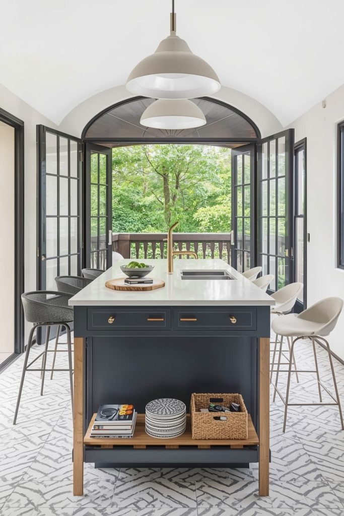 Space-Saving Kitchen Island Table Combo