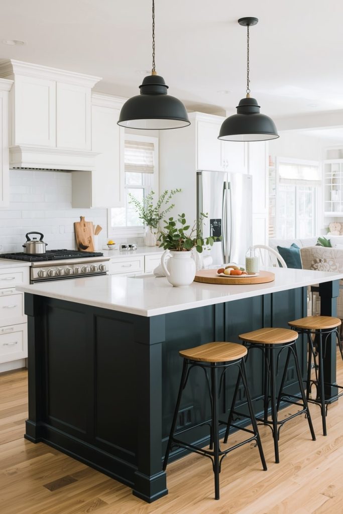 Statement Accent Kitchen Island That Steals the Show