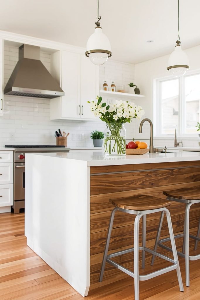 White Kitchen Island Color Combinations