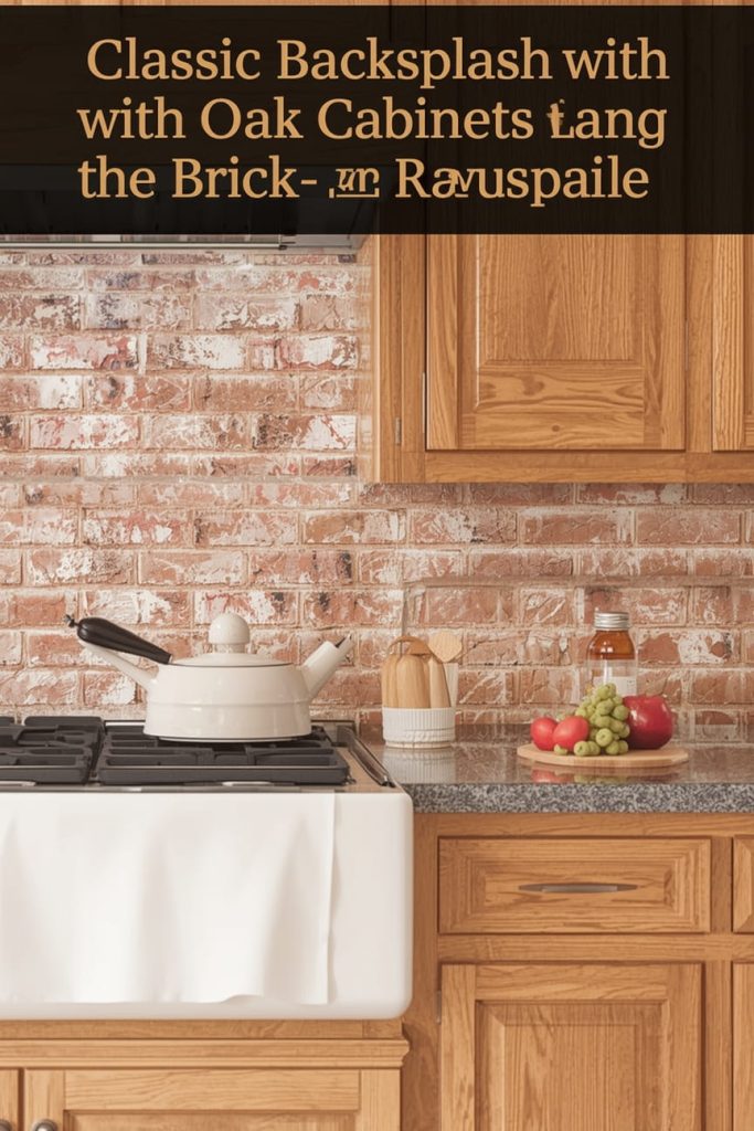 Backsplash Ideas for Honey Oak Cabinets Using Warm Tones